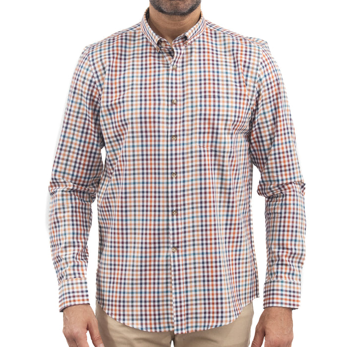 Camisa de Cuadros Multicolor con Manga Larga 100% Algodón 2509176