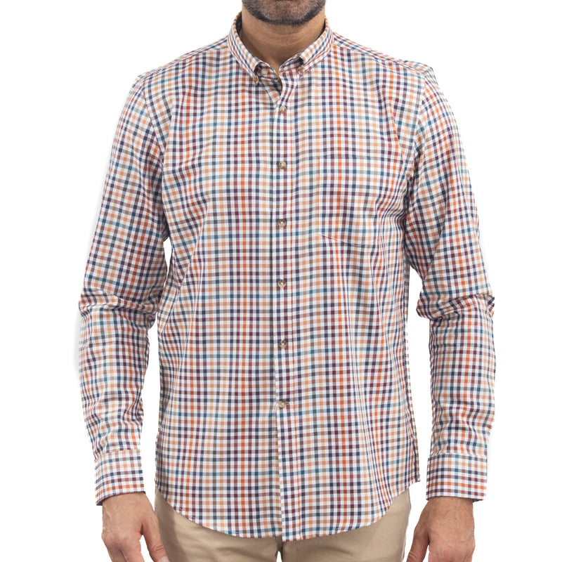 Camisa de Cuadros Multicolor con Manga Larga 100% Algodón 2509176