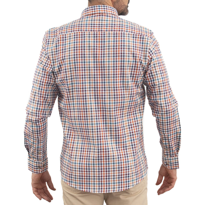 Camisa de Cuadros Multicolor con Manga Larga 100% Algodón 2509176