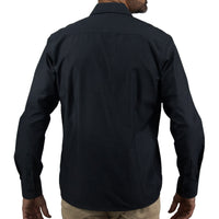 Camisa Lisa Negra con Manga Larga 100% Algodón 2509180