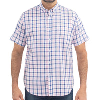 Camisa de Cuadros Rosa con Manga Corta 100% Algodón 2509185