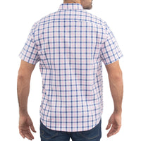 Camisa de Cuadros Rosa con Manga Corta 100% Algodón 2509185