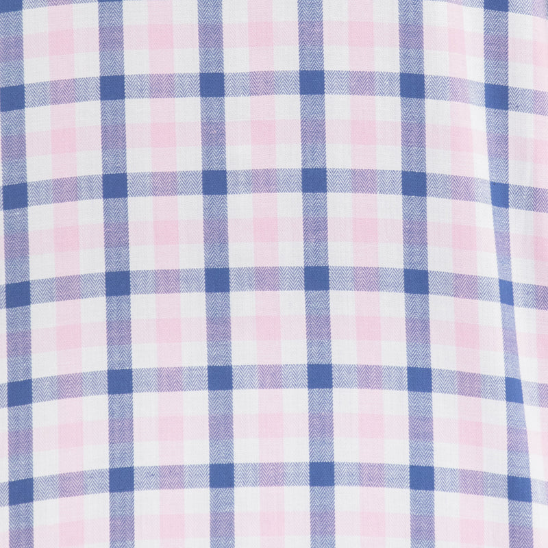 Camisa de Cuadros Rosa con Manga Corta 100% Algodón 2509185