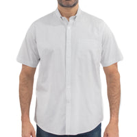 Camisa Rayas Blanca con Manga Corta 100% Algodón 2509189