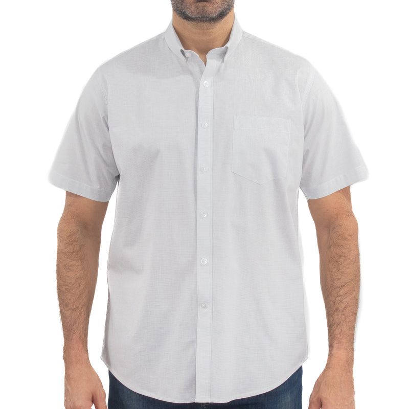 Camisa Rayas Blanca con Manga Corta 100% Algodón 2509189