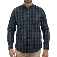 Camisa Azul de Cuadros Manga Larga 2509190