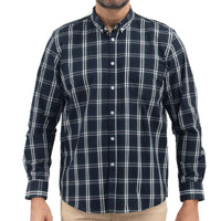 Camisa Azul de Cuadros Manga Larga 2509191