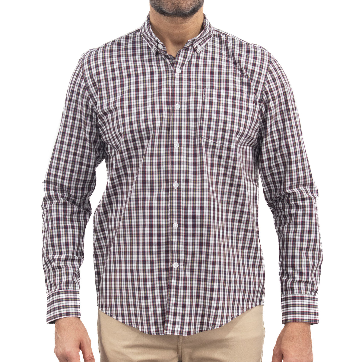 Camisa Roja de Cuadros Manga Larga 2509193