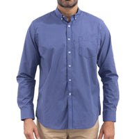 Camisa Azul de Cuadros Manga Larga 2509195