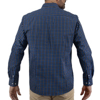 Camisa Azul de Cuadros Manga Larga 2509196