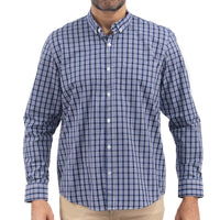 Camisa Azul de Cuadros Manga Larga 2509197