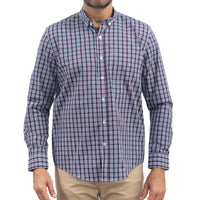 Camisa Azul de Cuadros Manga Larga 2509198