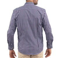 Camisa Azul de Cuadros Manga Larga 2509198