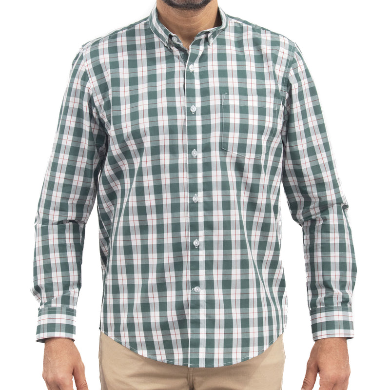 Camisa Verde de Cuadros Manga Larga 2509199