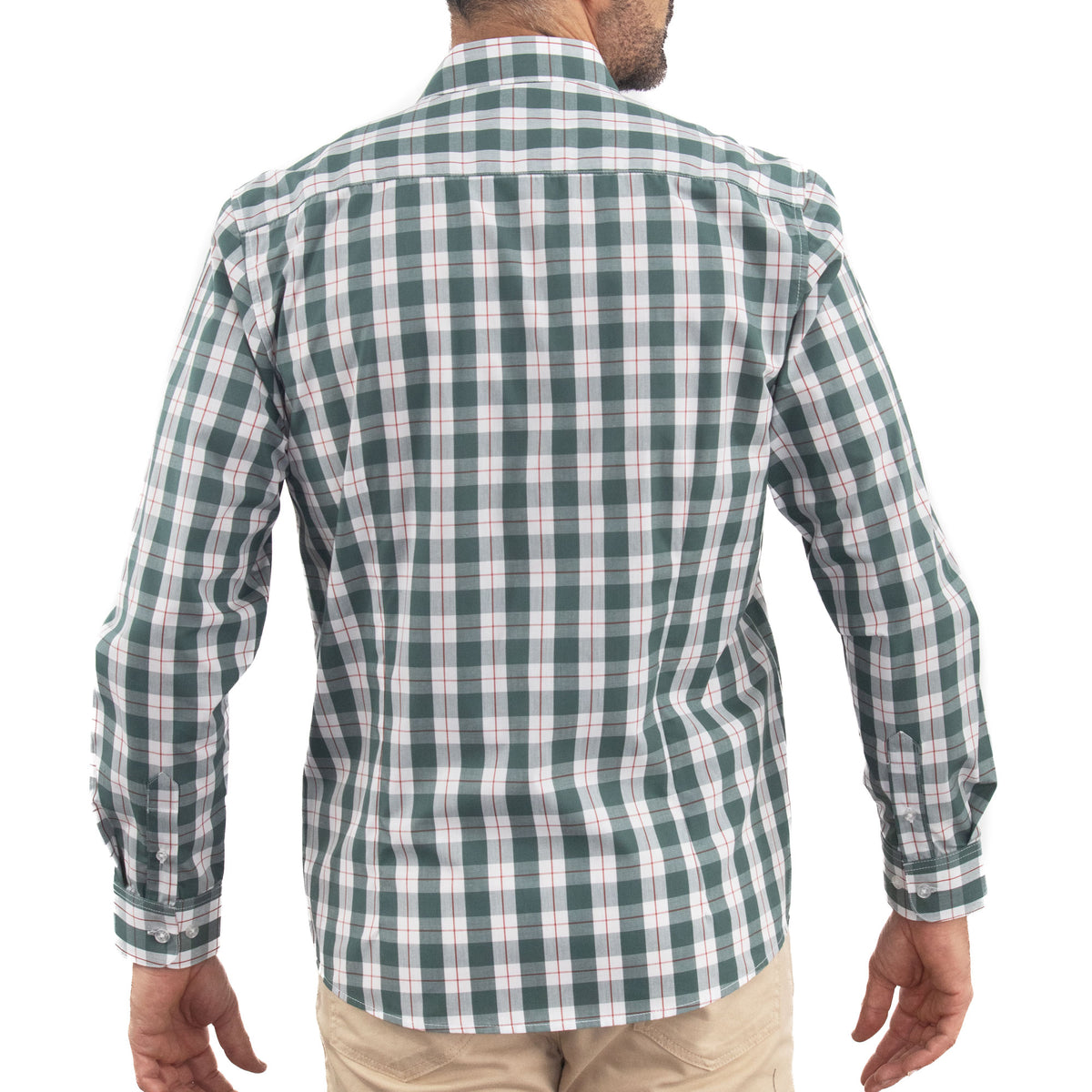 Camisa Verde de Cuadros Manga Larga 2509199