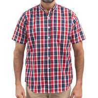 Camisa Roja de Cuadros con Manga Corta 2509202