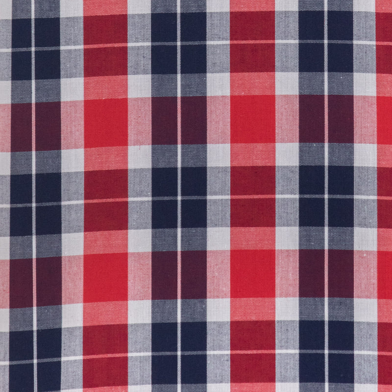 Camisa Roja de Cuadros con Manga Corta 2509202