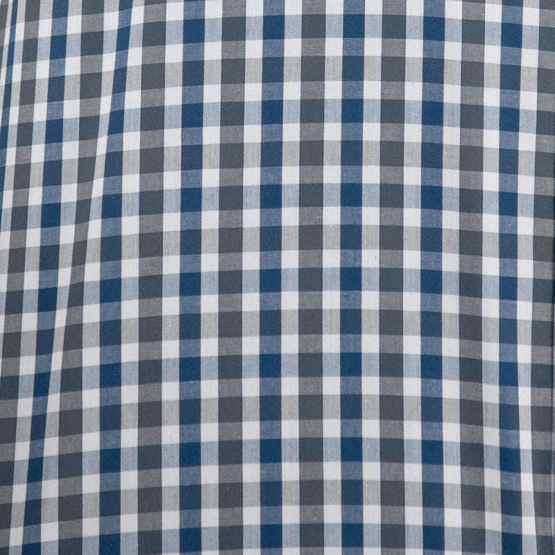 Camisa Azul de Cuadros con Manga Corta 2509203