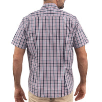 Camisa Azul de Cuadros con Manga Corta 2509205