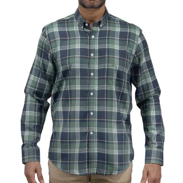 Camisa Franela Cuadros Verde Manga Larga 2510217