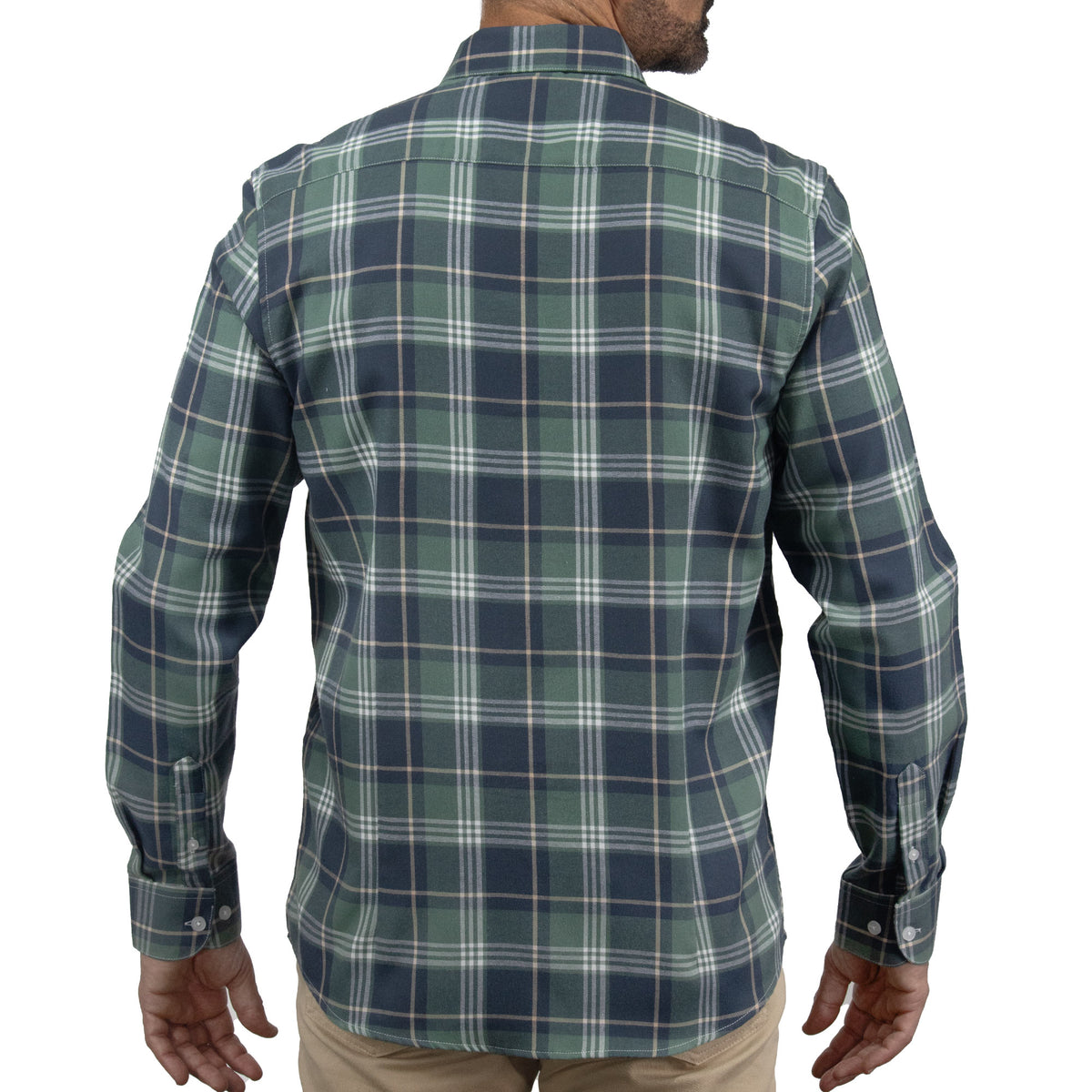 Camisa Franela Cuadros Verde Manga Larga 2510217