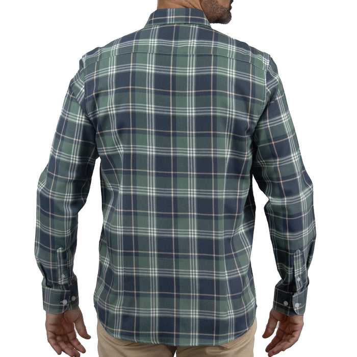 Camisa Franela Cuadros Verde Manga Larga 2510217