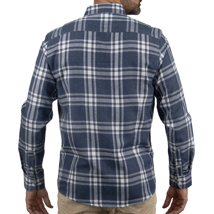 Camisa Franela Cuadros Azul Manga Larga 2510220