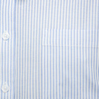 Camisa Rayas Azul con Manga Larga 100% Algodón BASICO11