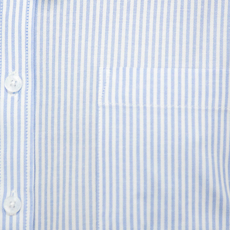 Camisa Rayas Azul con Manga Larga 100% Algodón BASICO11