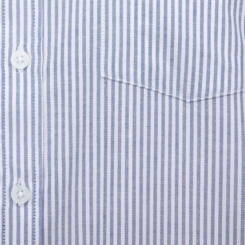 Camisa Rayas Azul con Manga Larga 100% Algodón BASICO12