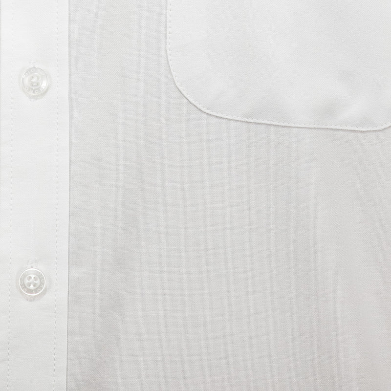 Camisa Lisa Blanca con Manga Corta 100% Algodón BASICO13