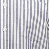Camisa Rayas Gris con Manga Corta 100% Algodón BASICO17