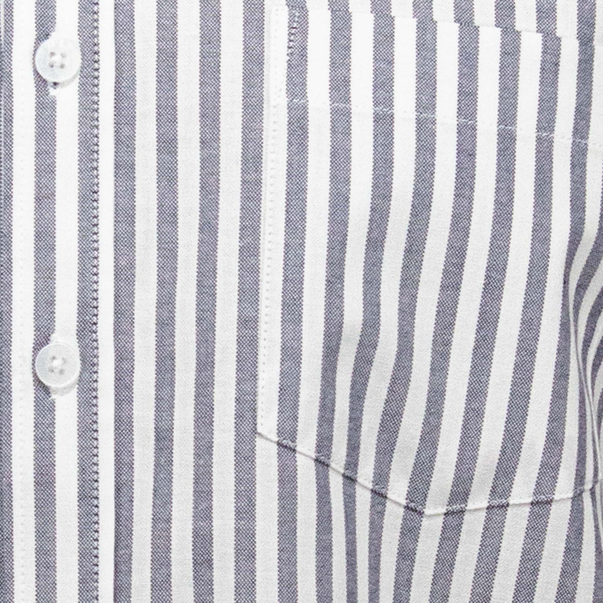 Camisa Rayas Gris Manga Corta 100% Algodón Talla Extra 2615045