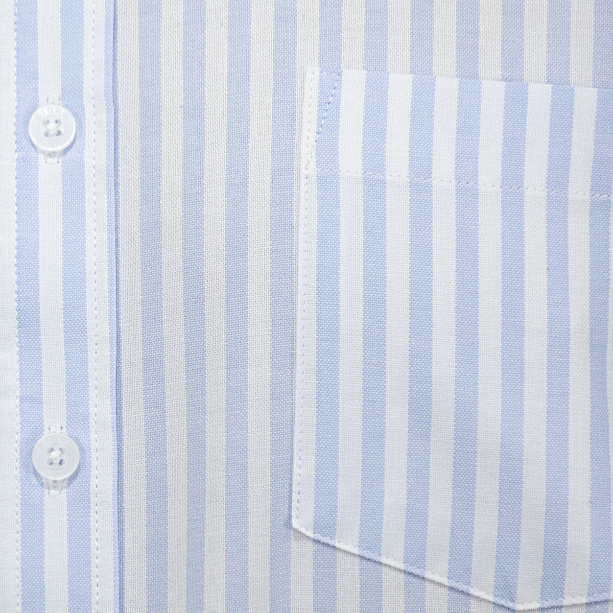 Camisa Rayas Azul con Manga Corta 100% Algodón BASICO18