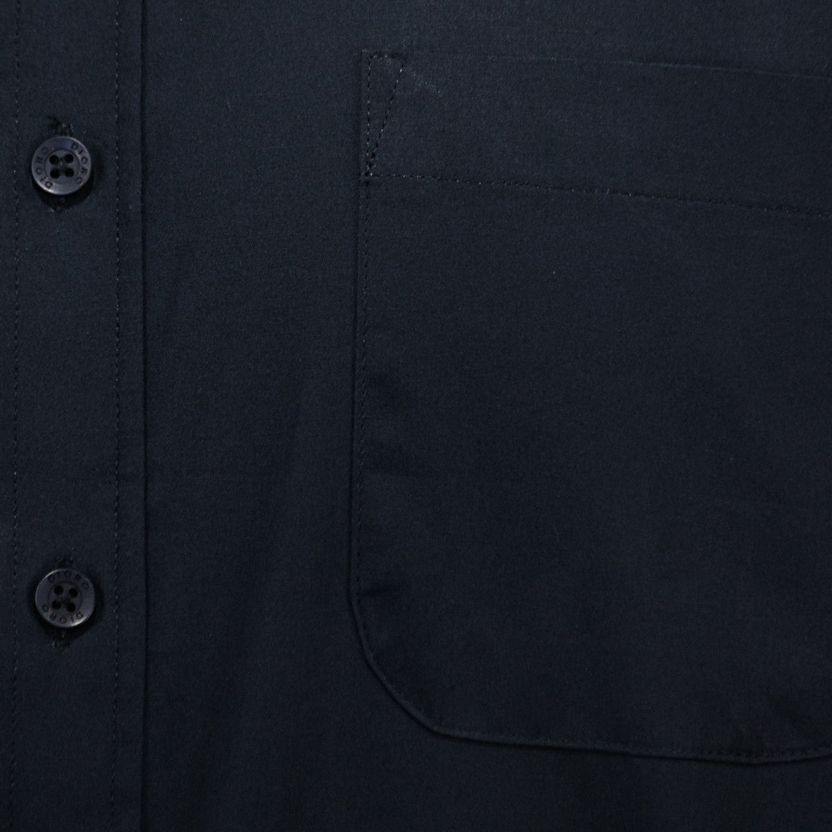 Camisa Lisa Negra con Manga Larga 100% Algodón BASICO19