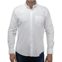 Camisa Lisa Blanca con Manga Larga 100% Algodón BASICO1