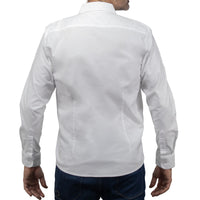 Camisa Lisa Blanca con Manga Larga 100% Algodón BASICO1