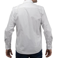 Camisa Lisa Blanca con Manga Larga 100% Algodón BASICO20