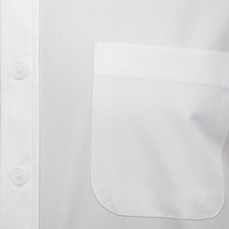 Camisa Lisa Blanca con Manga Larga 100% Algodón BASICO20