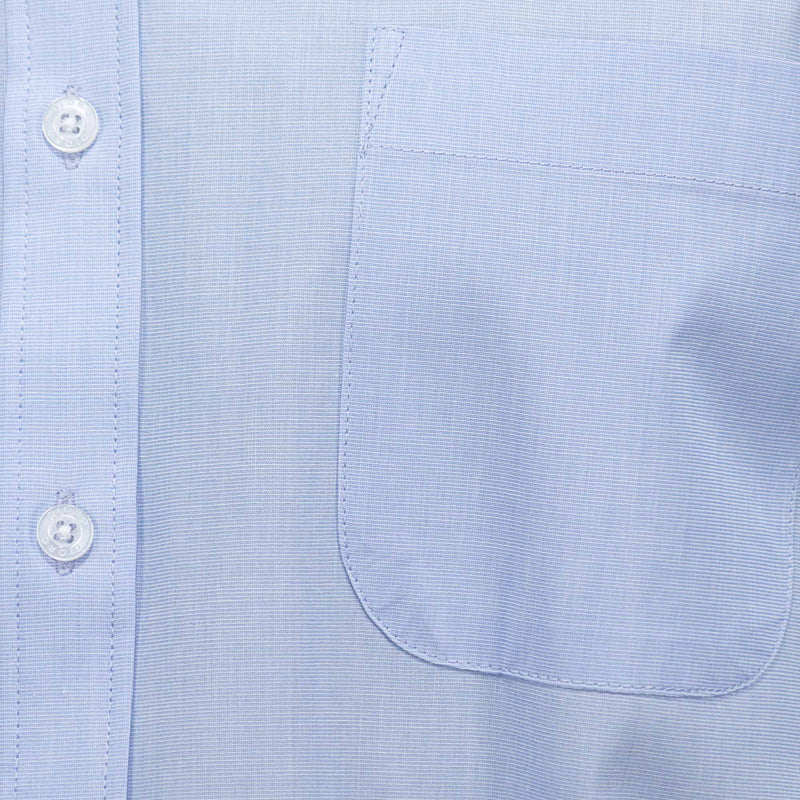 Camisa Lisa Azul con Manga Larga 100% Algodón BASICO5