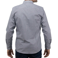 Camisa de Cuadros Azul con Manga Larga 100% Algodón BASICO7
