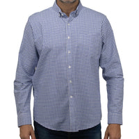 Camisa de Manga Larga Cuadros Azul 100% Algodón BASICO9