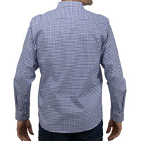 Camisa de Manga Larga Cuadros Azul 100% Algodón BASICO9