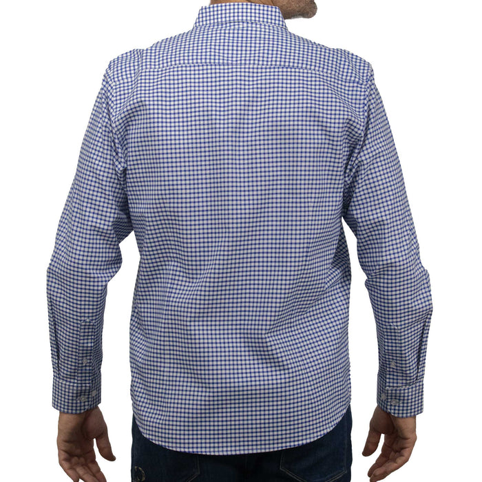 Camisa de Manga Larga Cuadros Azul 100% Algodón BASICO9