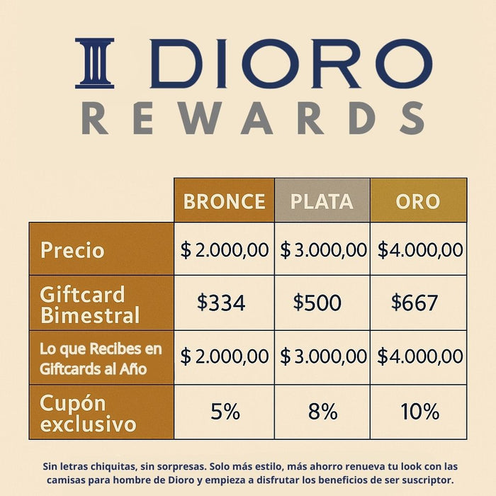 Dioro Rewards - Suscripción Anual Dioro