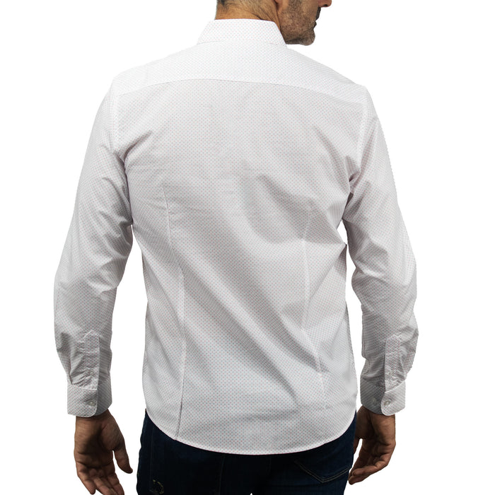 Camisa con Estampado Blanca de Manga Larga 2408067