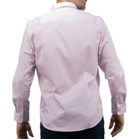 Camisa Lisa Rosa con Manga Larga 100% Algodón 2505067