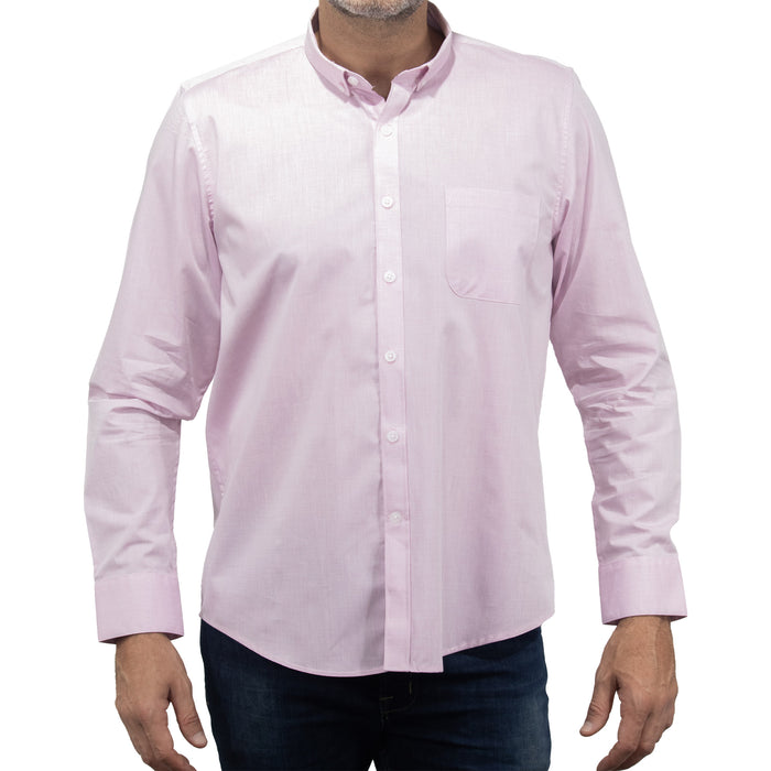 Camisa Lisa Rosa con Manga Larga 100% Algodón 2505067
