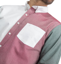 Camisa Mundialista Verde, Blanco y Rojo Manga Larga 100% Algodón 2600001