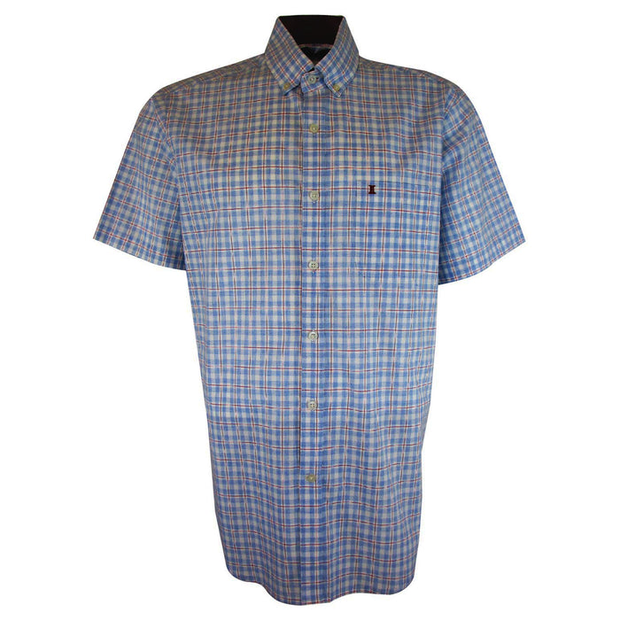 CAMISA MANGA LARGA CUADROS AZULES 100% ALGODON REF 1904072 - dioromx